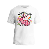 a white t - shirt with an easter bunny on it
