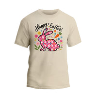 a white t - shirt with an easter bunny on it