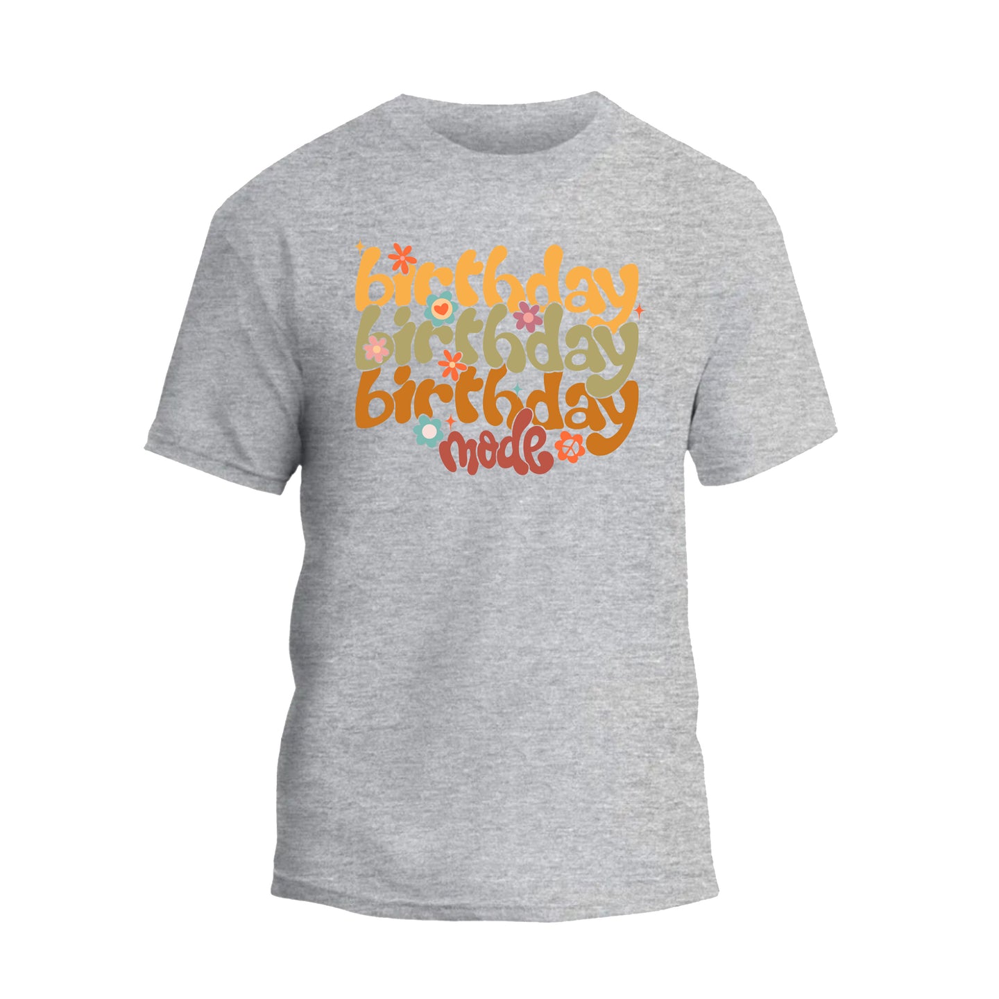 Floral Birthday Mode On Shirt, Cute Birthday Girl T-Shirt