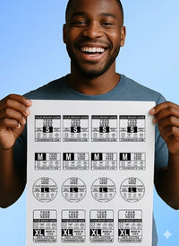 Bundle Custom DTF Shirt Label β Personalized Brand Neck Tag with Your Logo and Brand Name