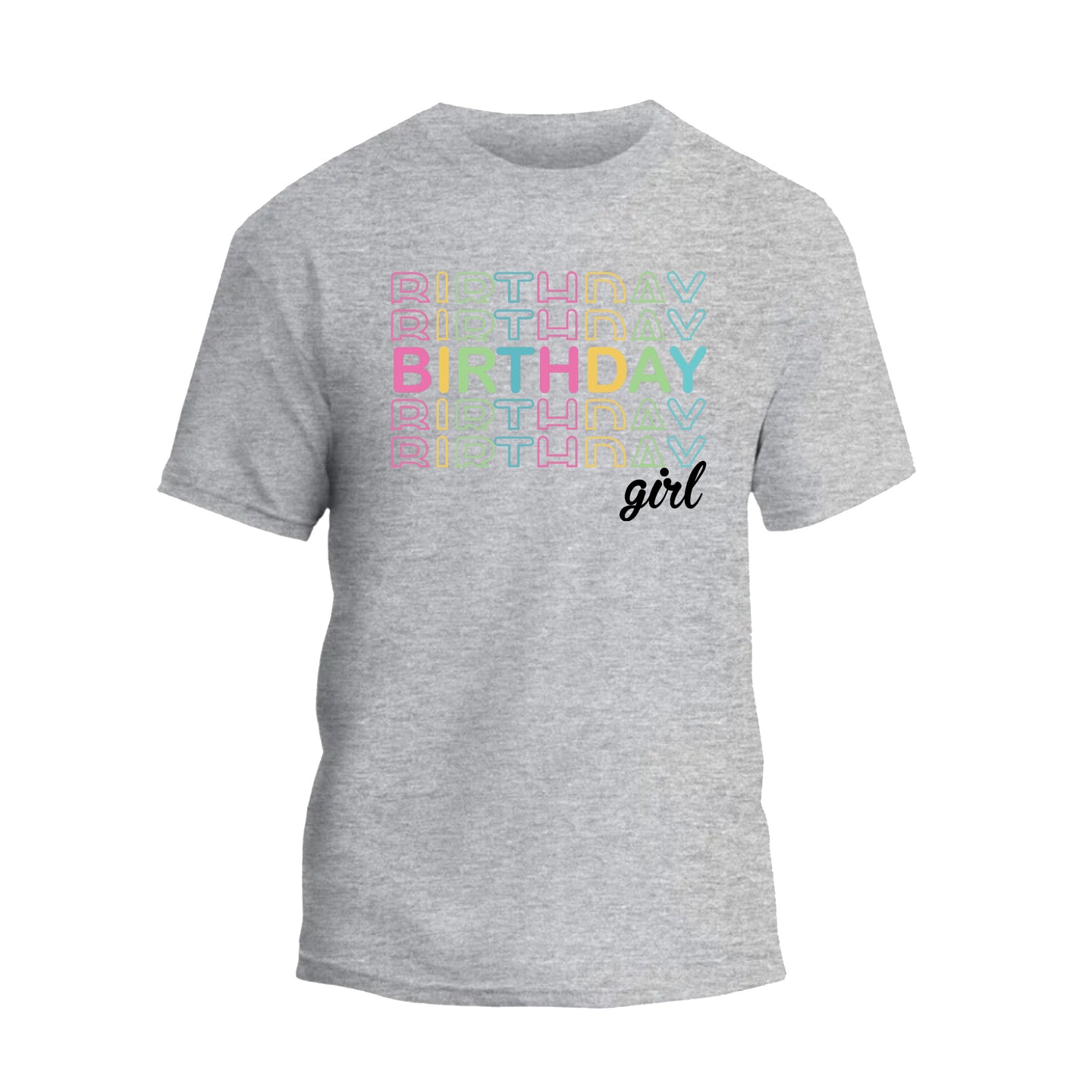 Birthday Girl Shirt, Watercolor Birthday Girl Party T-Shirt
