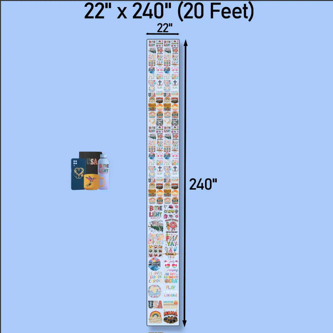 Upload UV Dtf Gang Sheet