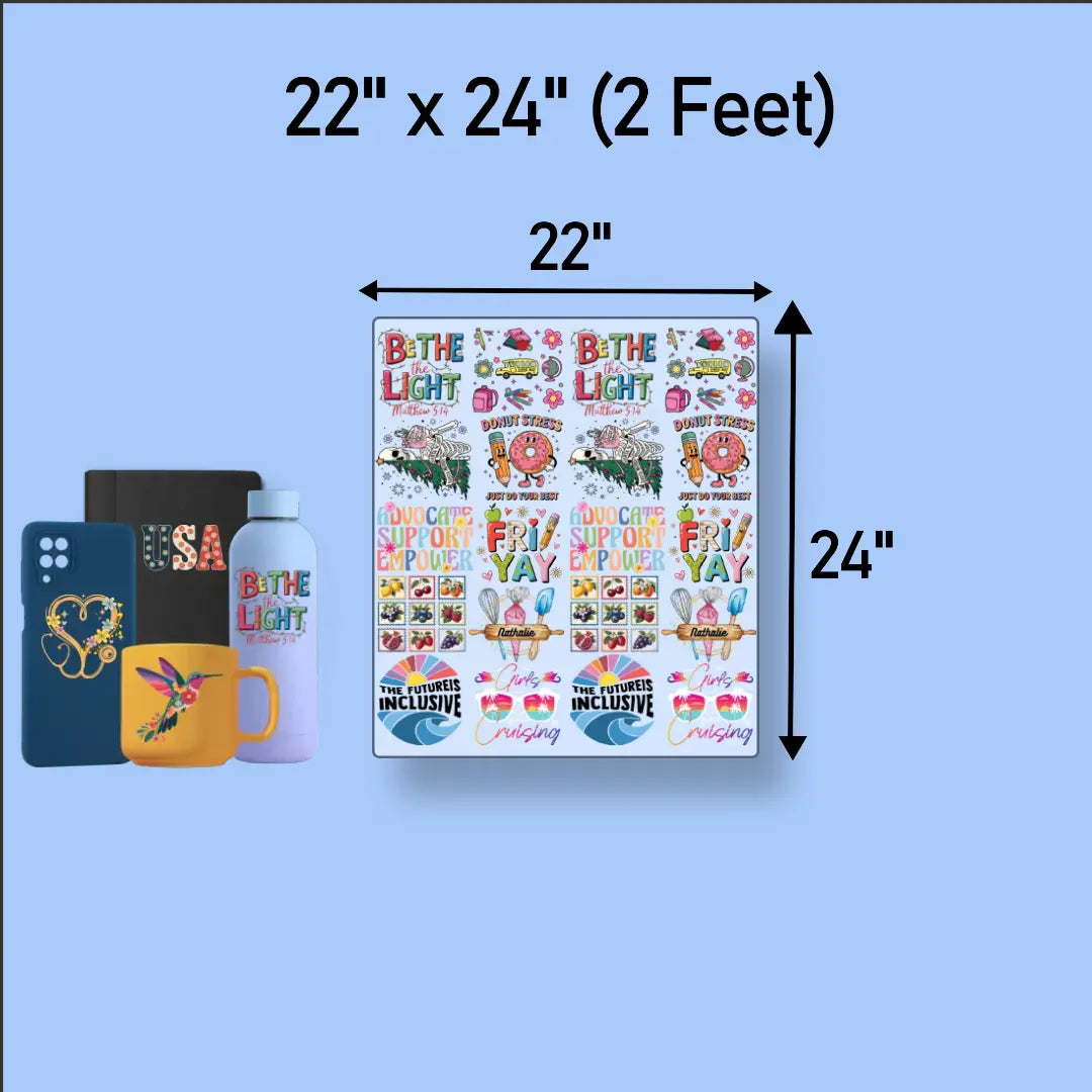 Upload UV Dtf Gang Sheet