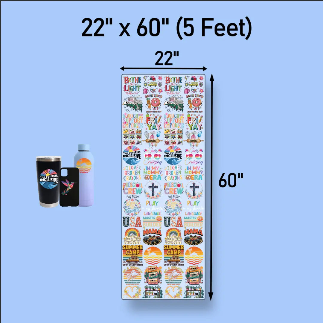 Upload UV Dtf Gang Sheet