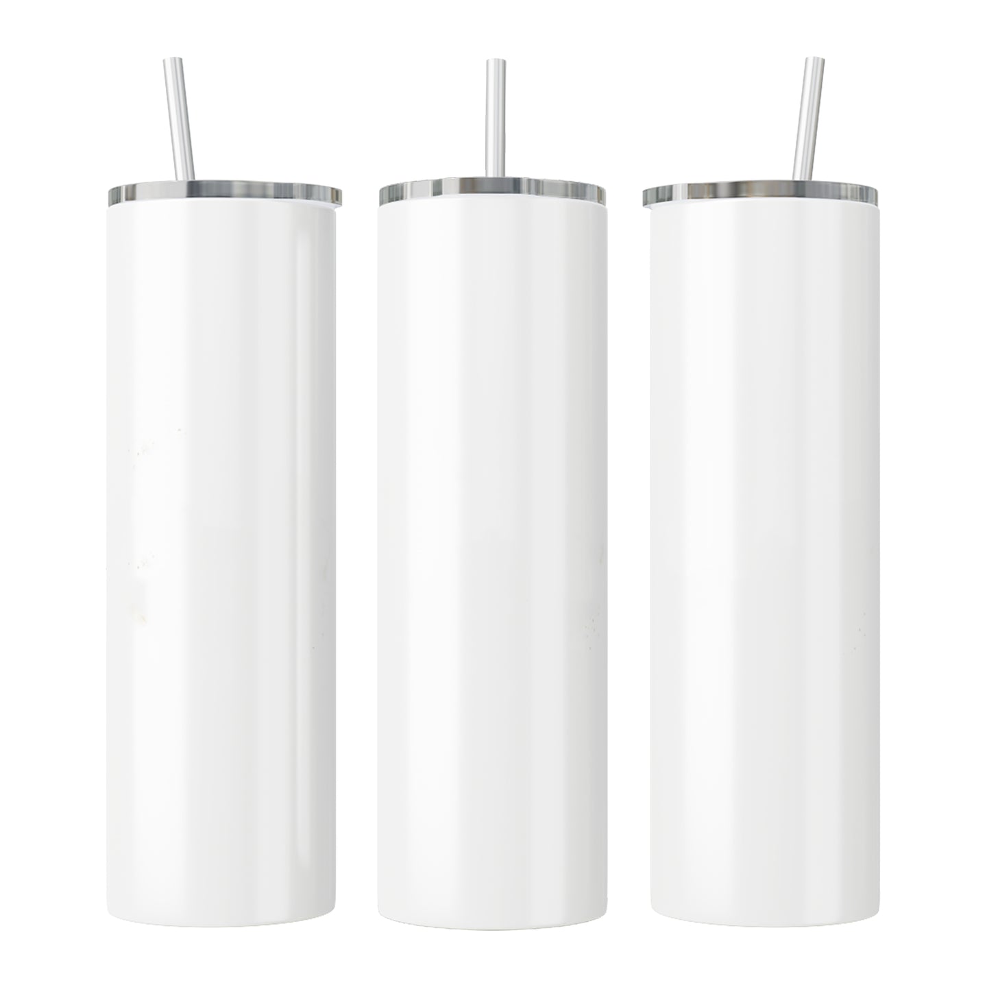 a couple of white poles sitting next to each other