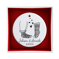 Personalized First Christmas Couples Ornament, Couple's Name Christmas Ornament