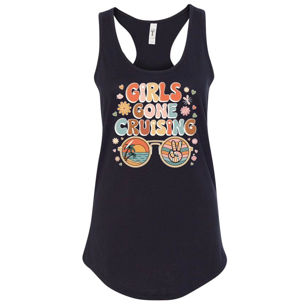 Girls Gone Cruising Women's Ideal Racerback Tank Top, Cruise Vacation Women Tank Top