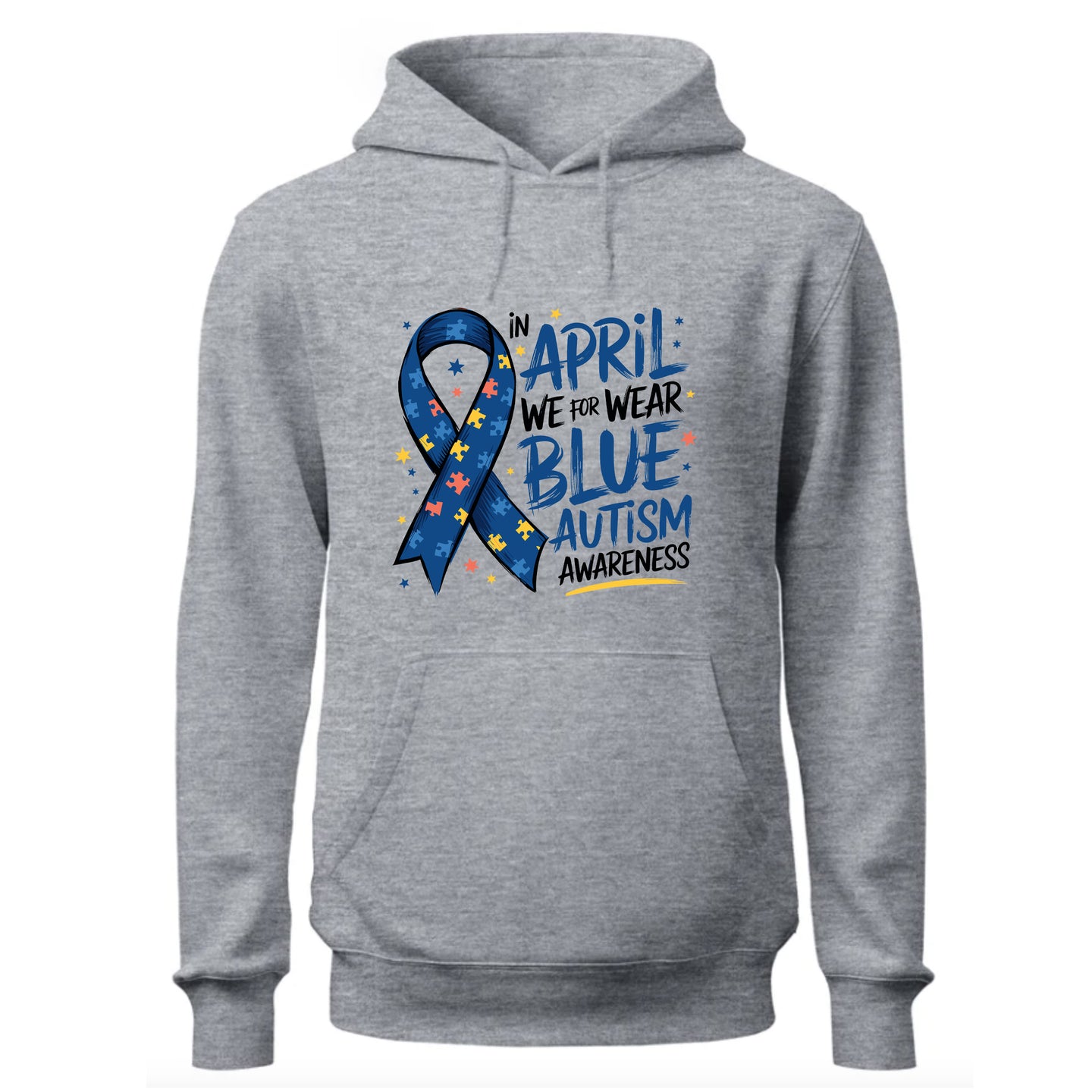In April We Wear Blue Hoodie, Autism Awareness Hoodie