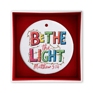 Be the Light Christmas Ornament, Christian Bible Verse Ornaments