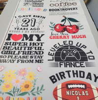 a large sign with some stickers on it