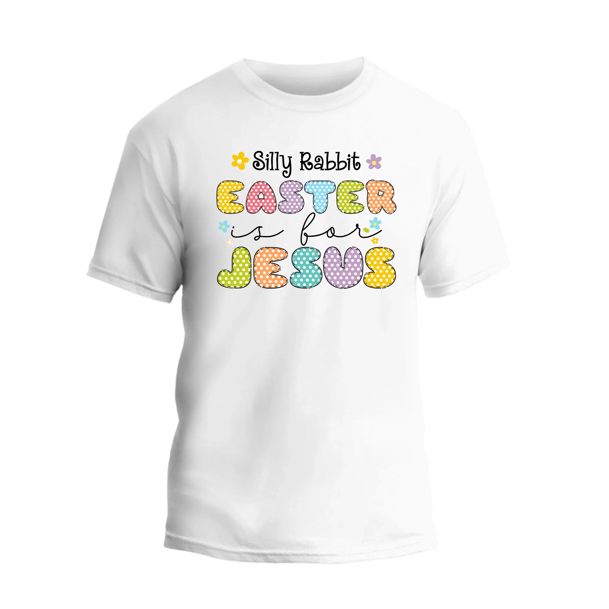 a white t - shirt with the words easter jesus on it