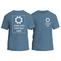 a blue t - shirt with a picture of a camera