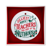 Jolliest Bunch Of Teachers Ornament, Christmas Gift Ornament For Teachers
