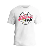 a white t - shirt with a pink and black logo