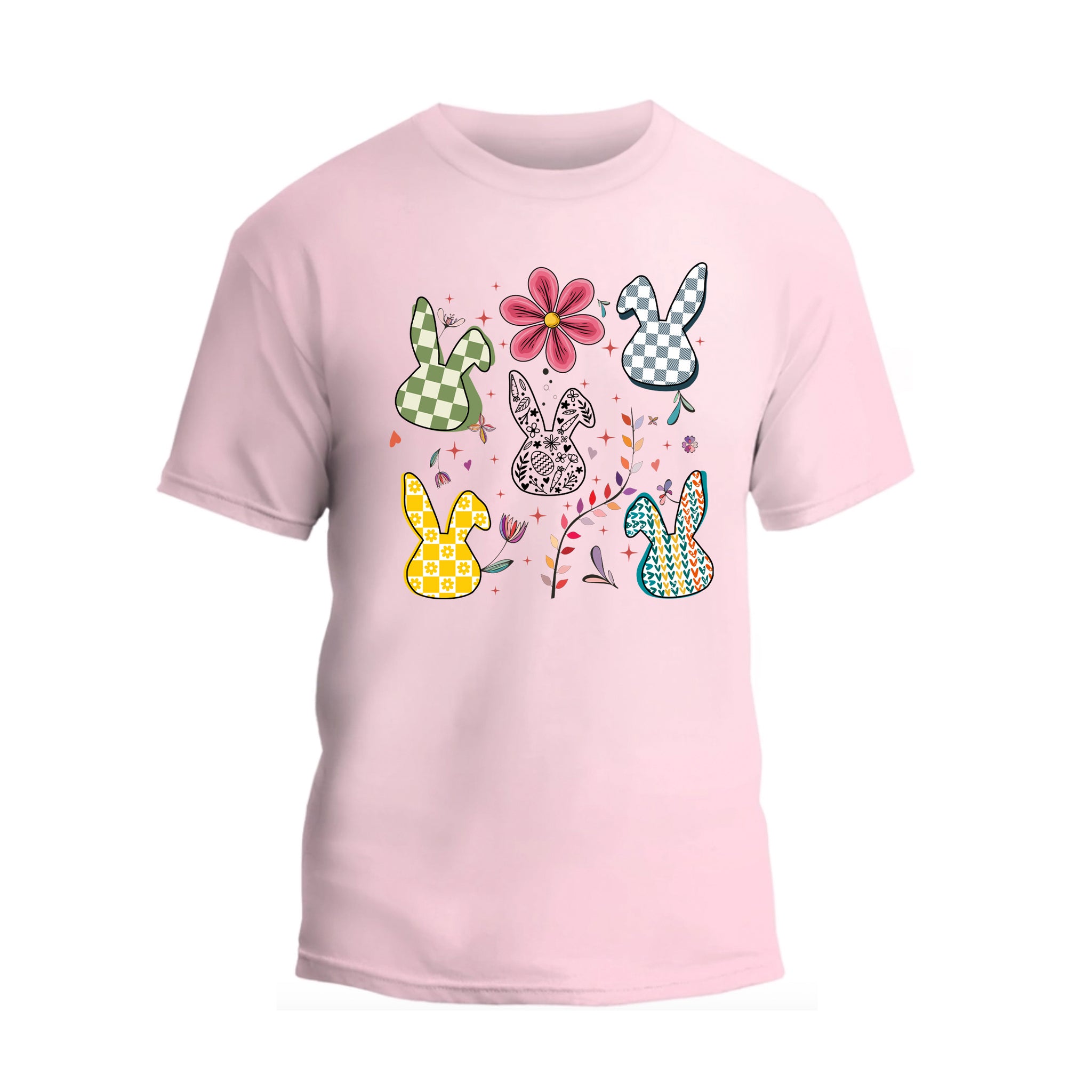 a pink t - shirt with some bunny ears on it