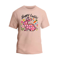 a pink t - shirt with an easter bunny on it