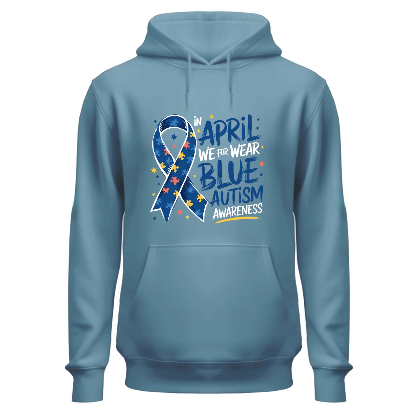 In April We Wear Blue Hoodie, Autism Awareness Hoodie