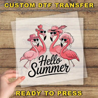 a person holding a piece of paper with flamingos on it