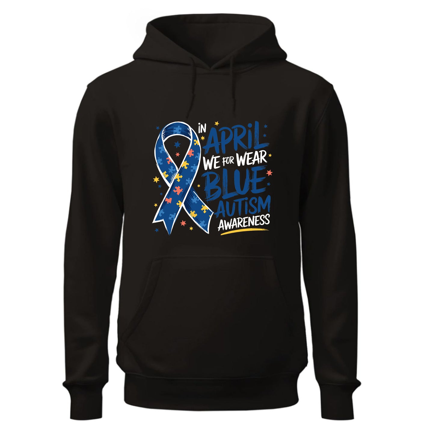 In April We Wear Blue Hoodie, Autism Awareness Hoodie