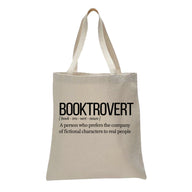 Booktrovert Definition Tote Bag, Women Tote Bag