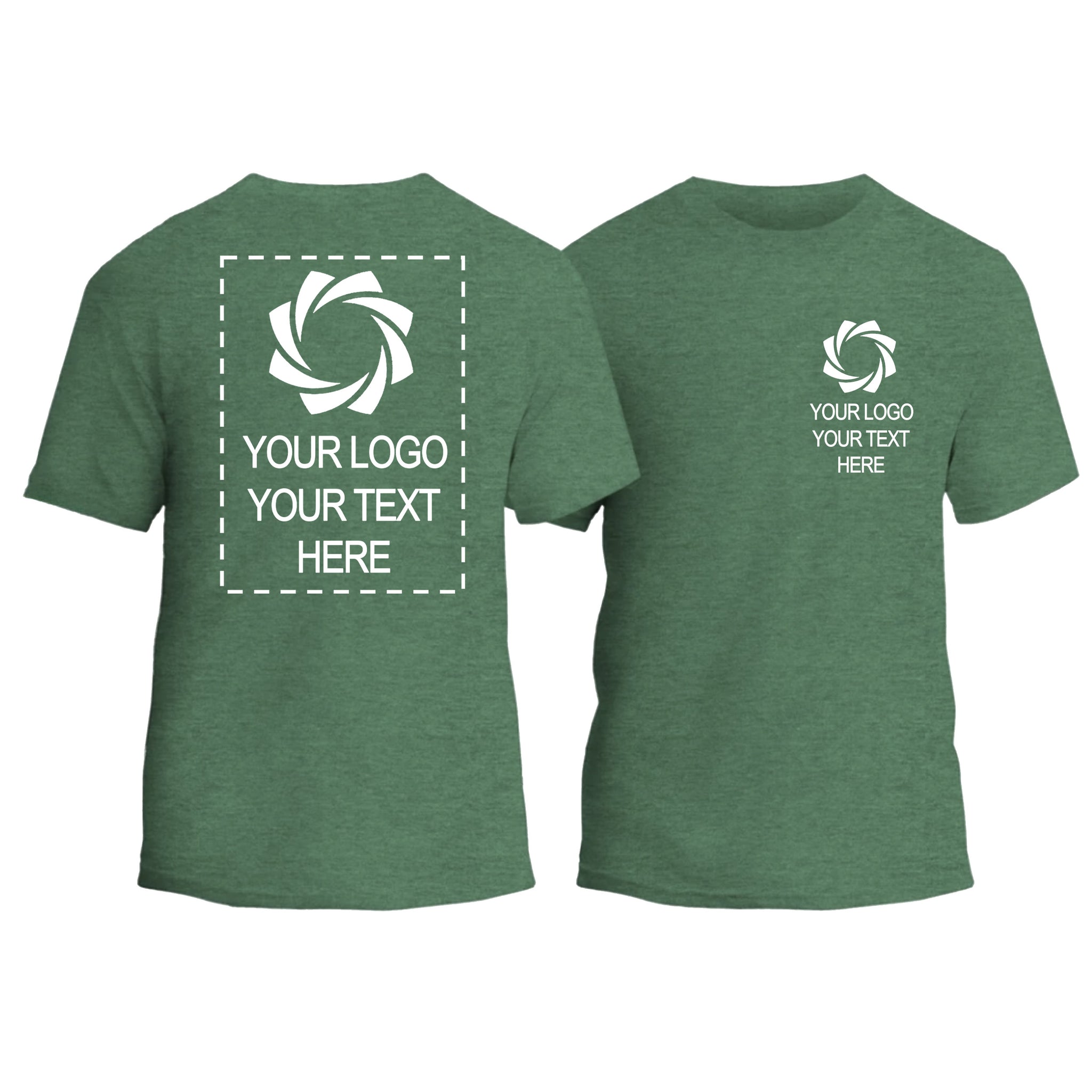 a green t - shirt with a picture of a camera