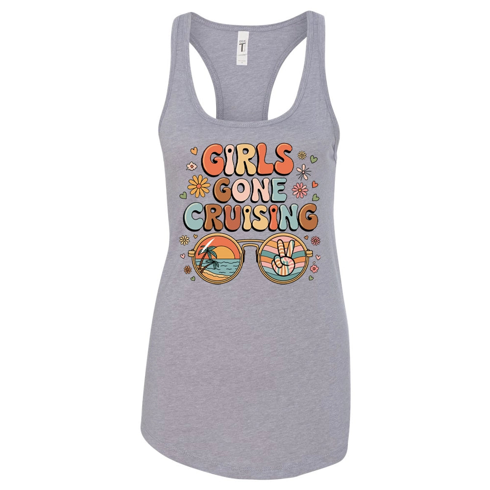 Girls Gone Cruising Women's Ideal Racerback Tank Top, Cruise Vacation Women Tank Top