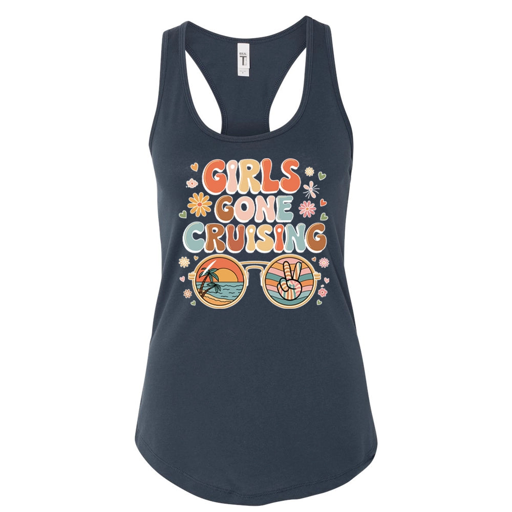 Girls Gone Cruising Women's Ideal Racerback Tank Top, Cruise Vacation Women Tank Top