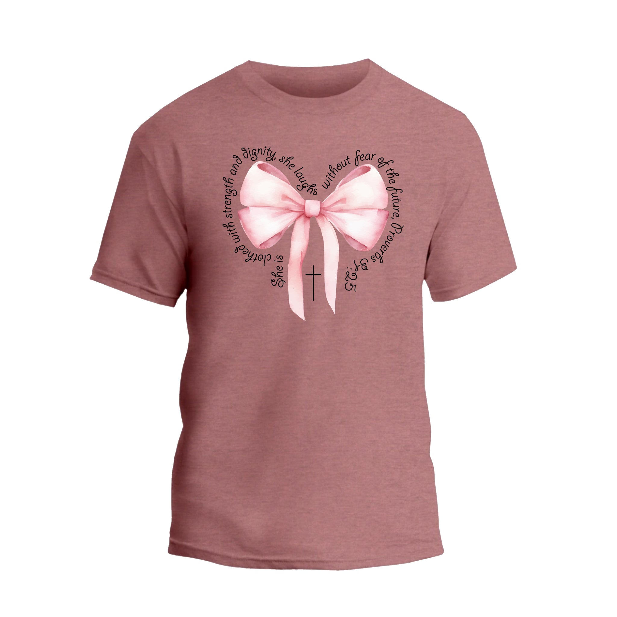 a pink t - shirt with a pink bow on it