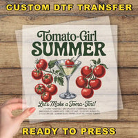 a person holding up a sign with tomatoes on it