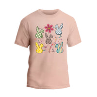 a pink t - shirt with some bunny ears on it