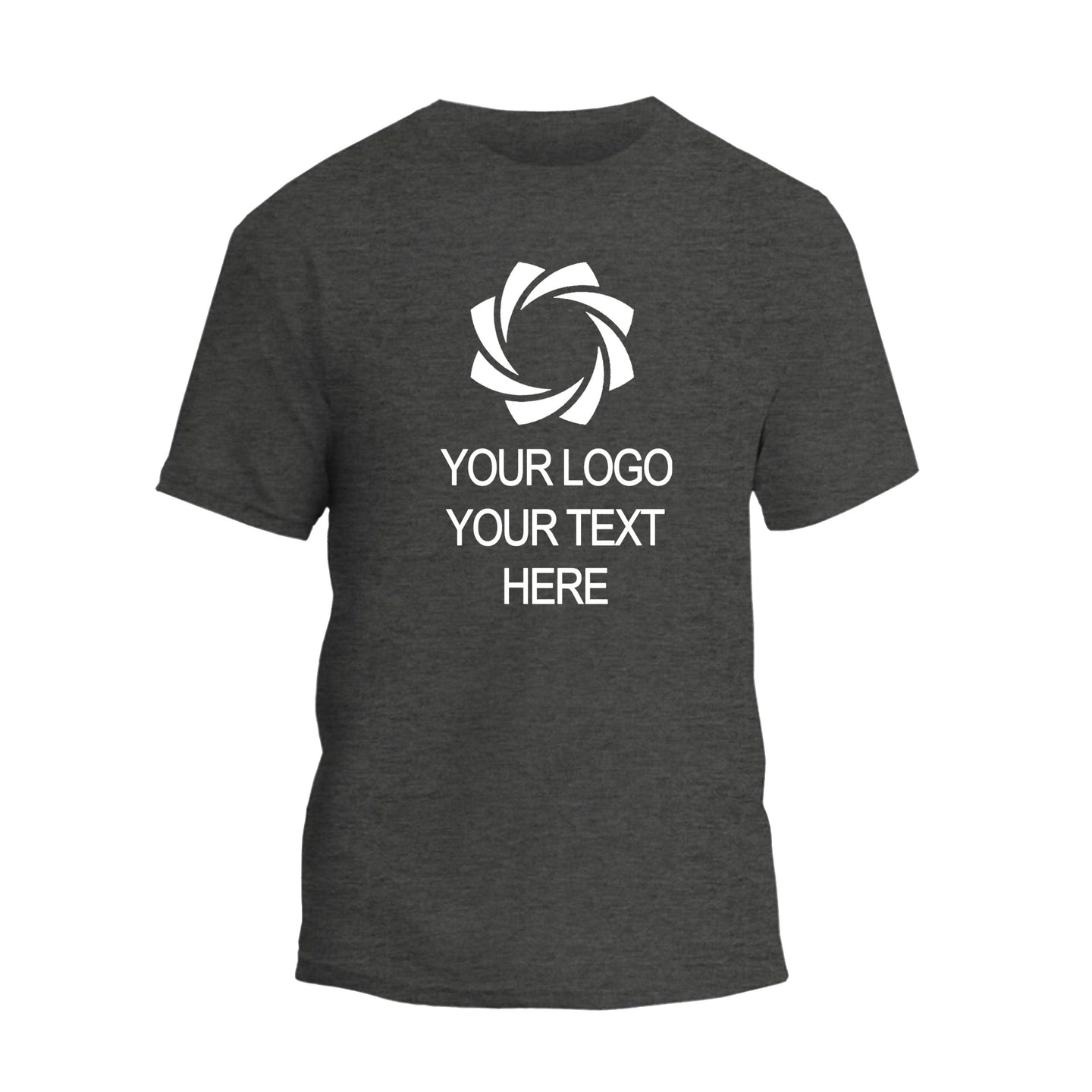 a black t - shirt with a white logo