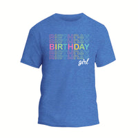 Birthday Girl Shirt, Watercolor Birthday Girl Party T-Shirt