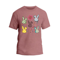 a pink t - shirt with an image of some bunny ears