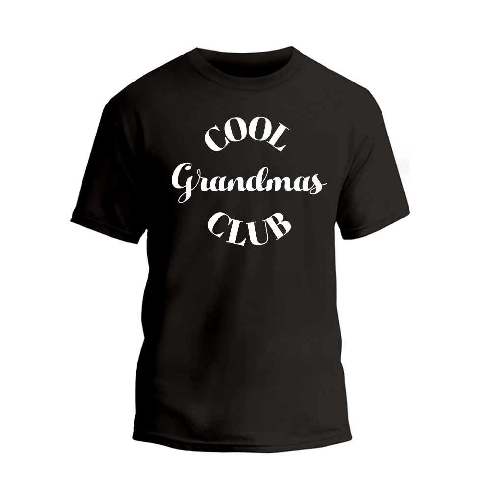 a black t - shirt that says cool grandmas club