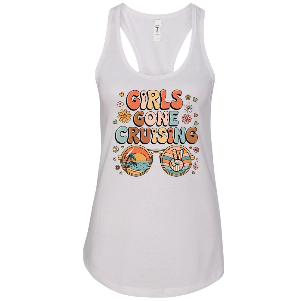 Girls Gone Cruising Women's Ideal Racerback Tank Top, Cruise Vacation Women Tank Top