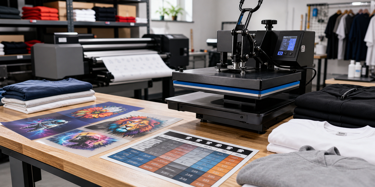 DTF Heat Press Settings Chart: Temperature, Time, Pressure, and Peel Guide for Every Garment