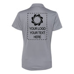 a gray polo shirt with a picture of a camera