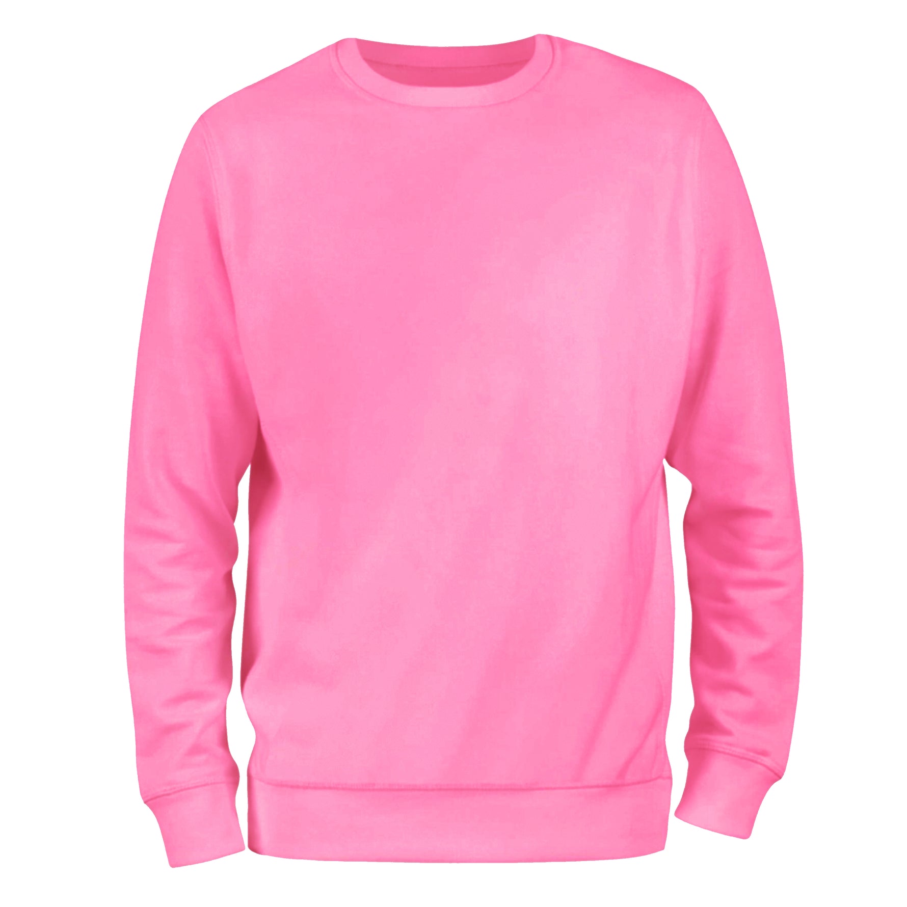 a pink sweatshirt with a white background
