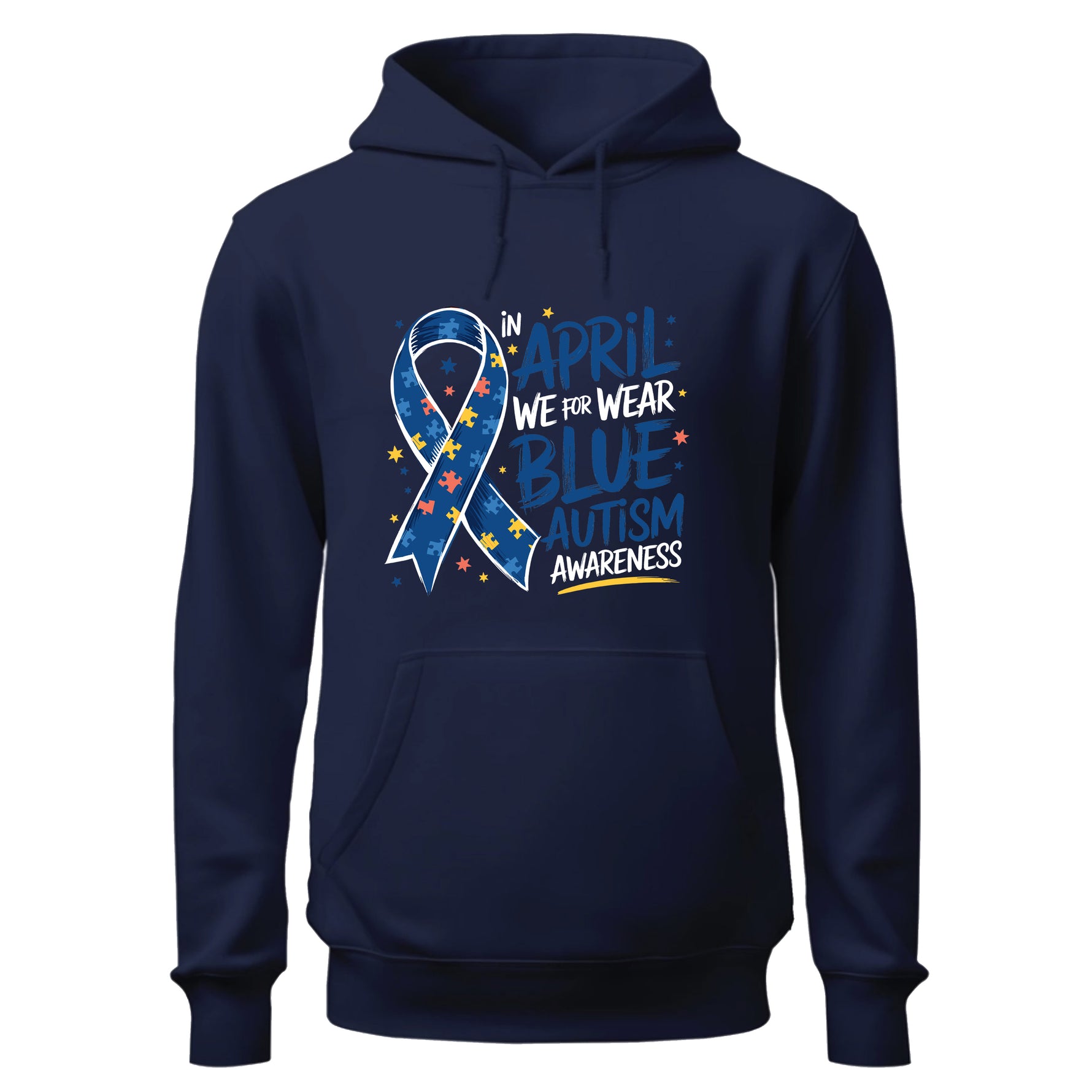 In April We Wear Blue Hoodie, Autism Awareness Hoodie
