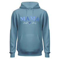 a blue hoodie with the words mama on it