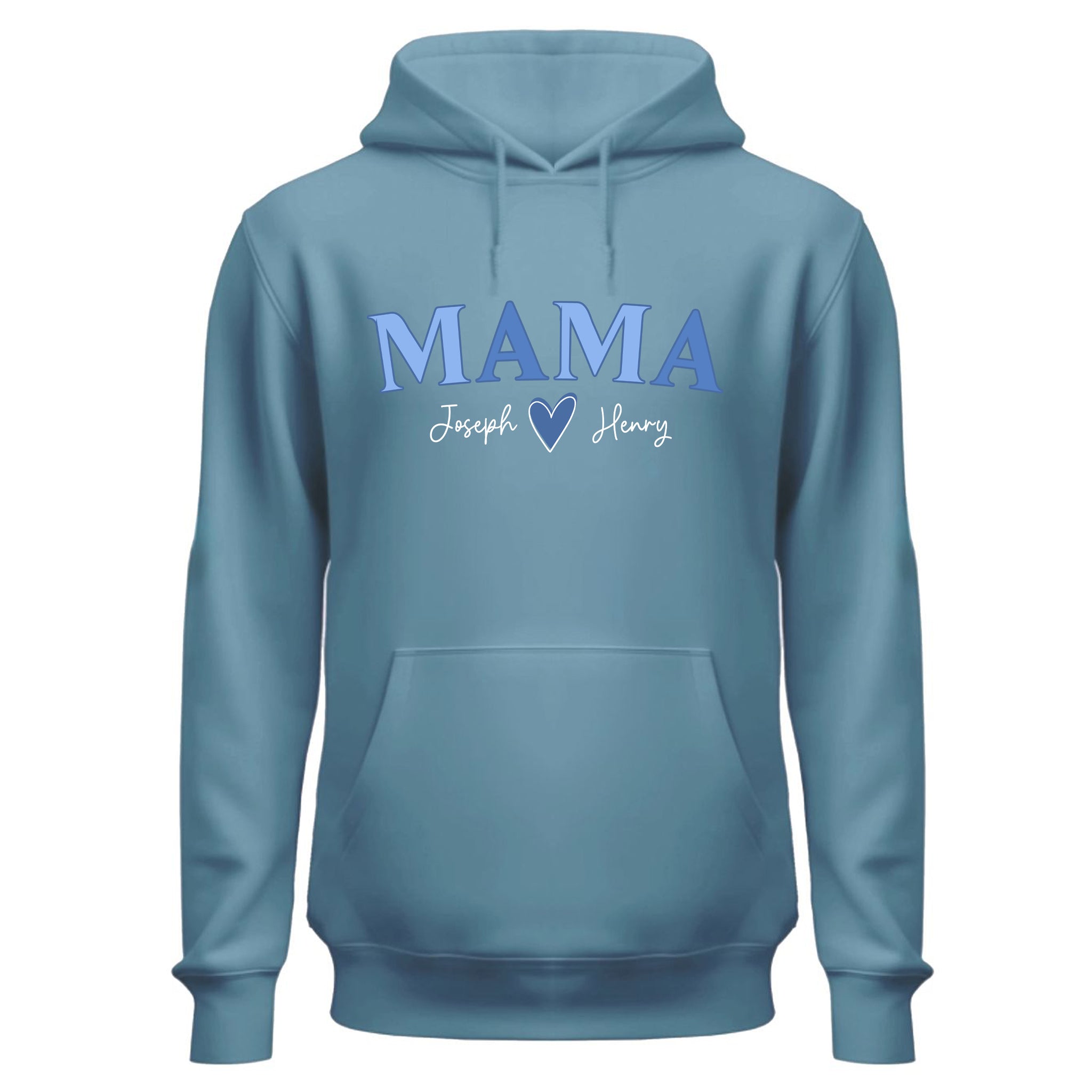 a blue hoodie with the words mama on it