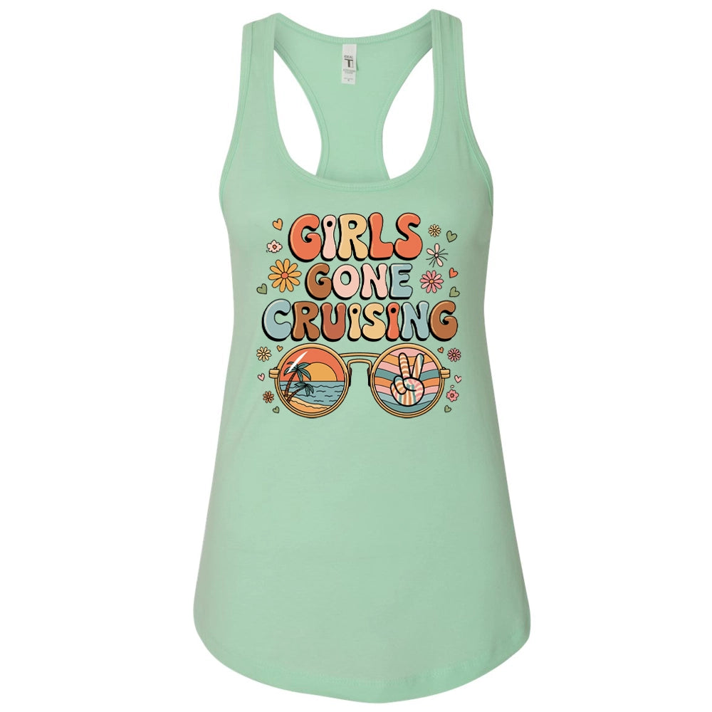 Girls Gone Cruising Women's Ideal Racerback Tank Top, Cruise Vacation Women Tank Top