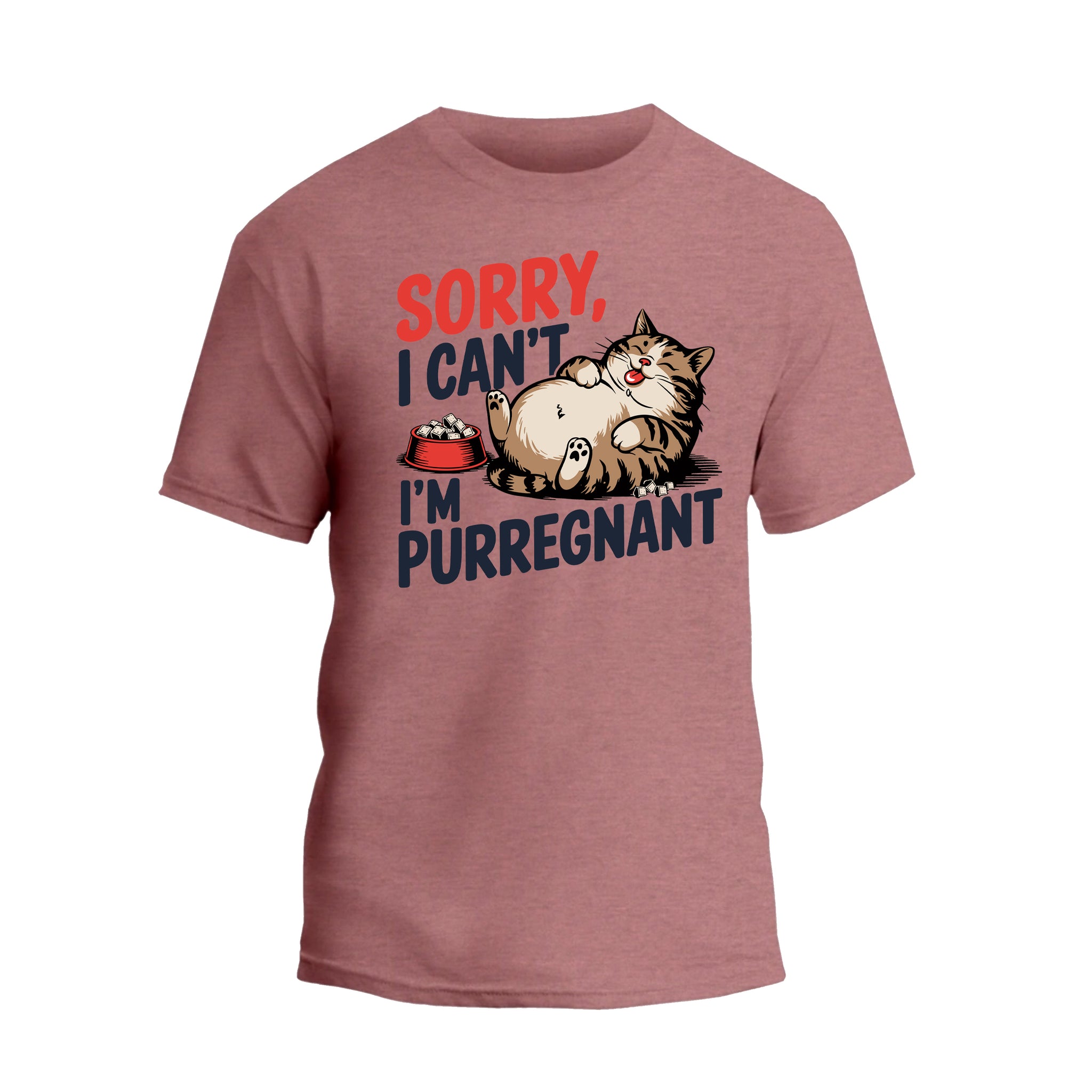 Sorry I Can't I'm Purregnant Shirt, Cat Mom Shirt, Funny Pregnant Mama T-shirt