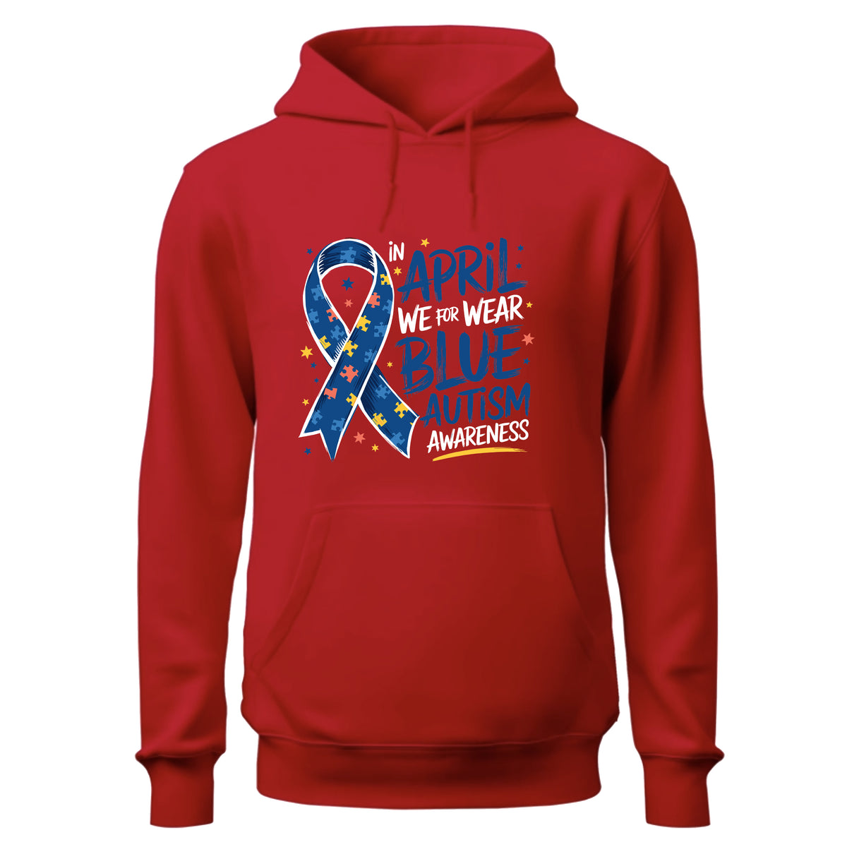 In April We Wear Blue Hoodie, Autism Awareness Hoodie