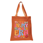 In My Teacher Era Tote Bag, Floral Teacher Tote Bag
