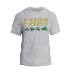 a gray t - shirt with the words daddy on it