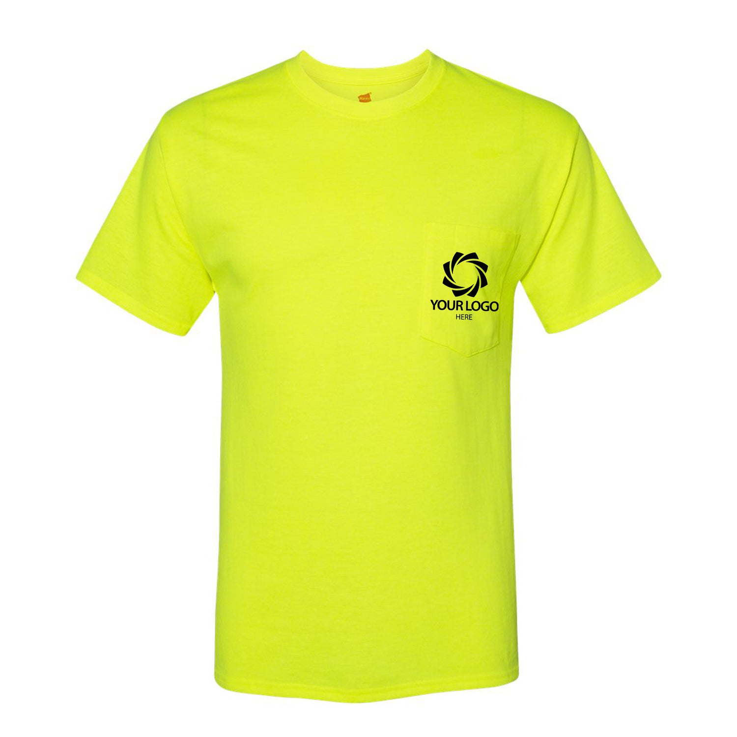 Custom Logo High Visibility Pocket Shirt, Custom Business Logo Construction T-Shirt