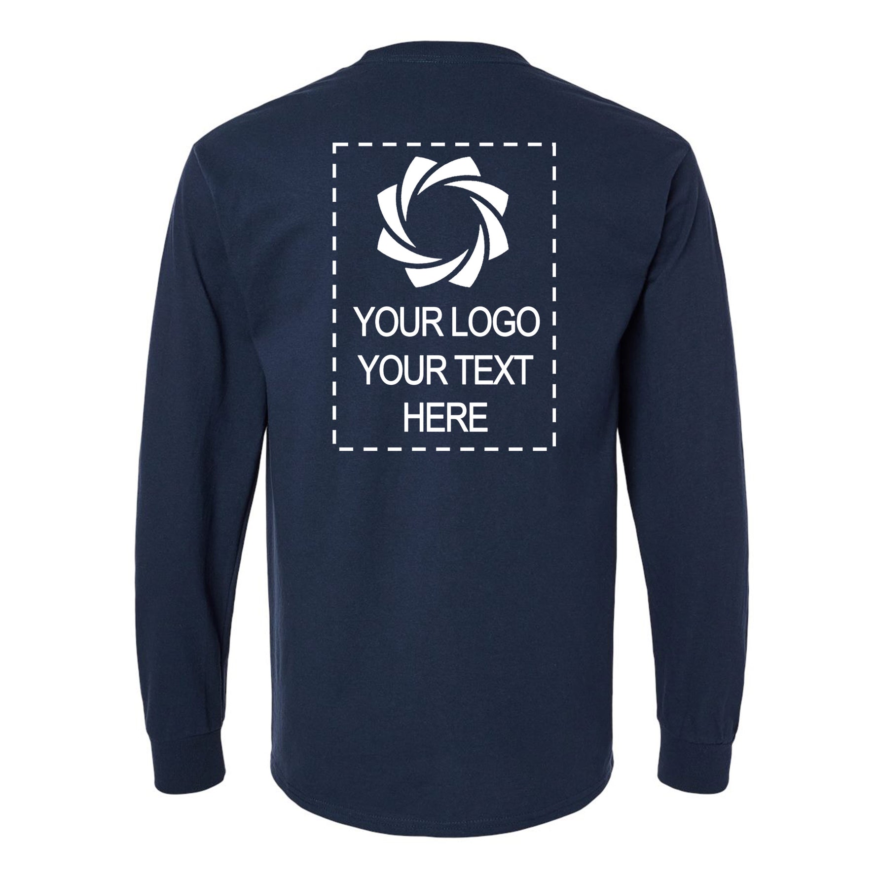 a long - sleeved shirt with a logo on it