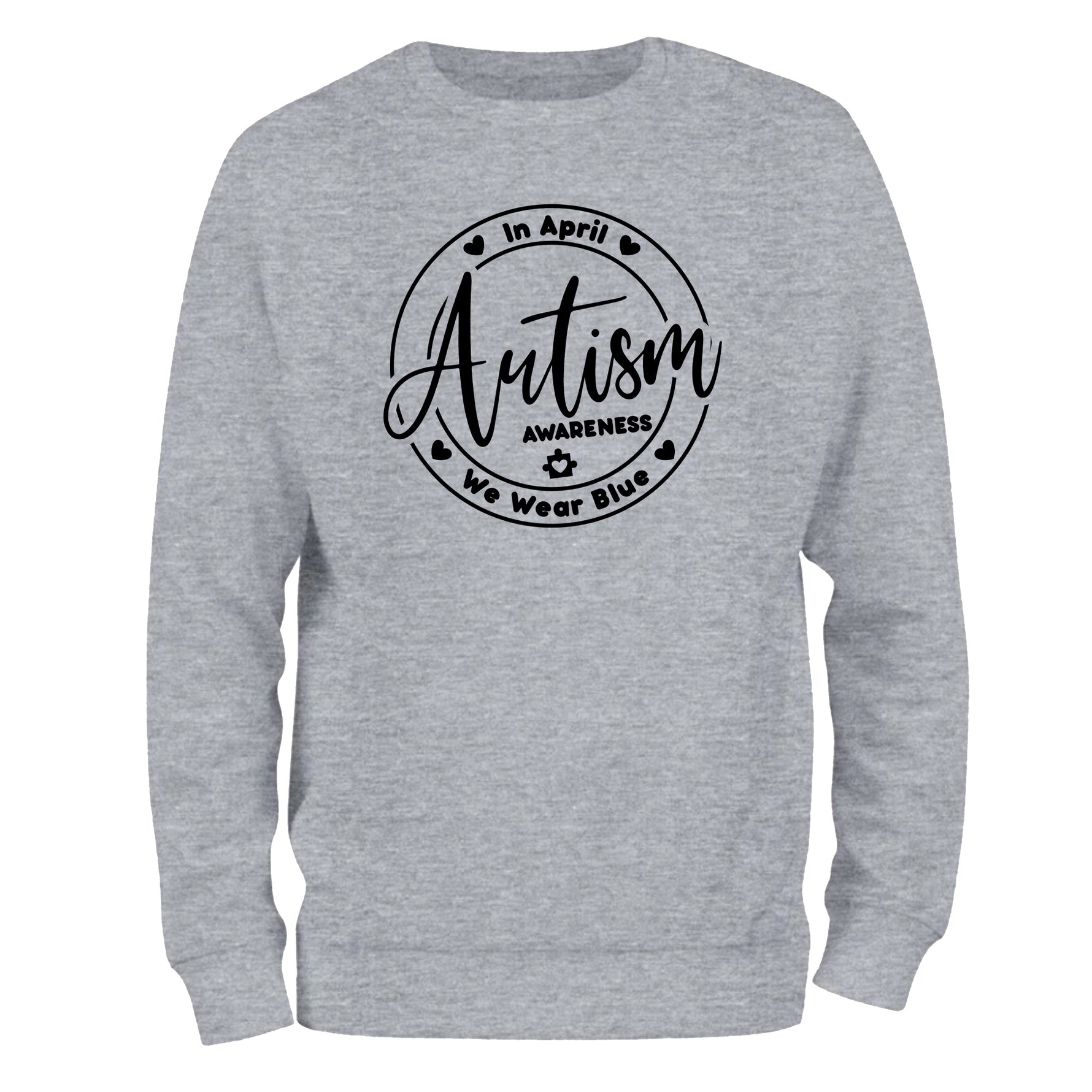 a grey sweatshirt with the words autism on it