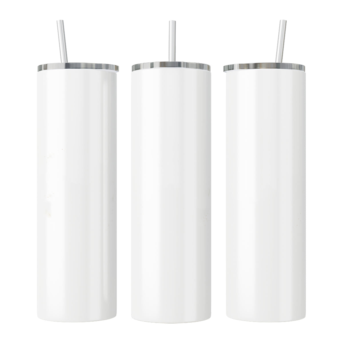 a couple of white poles sitting next to each other